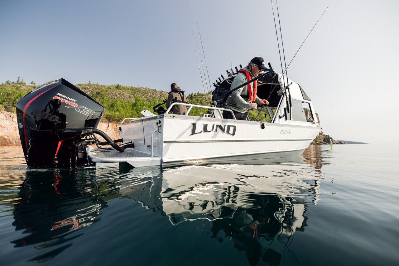 Fishing from a HG 210 Lund Boat