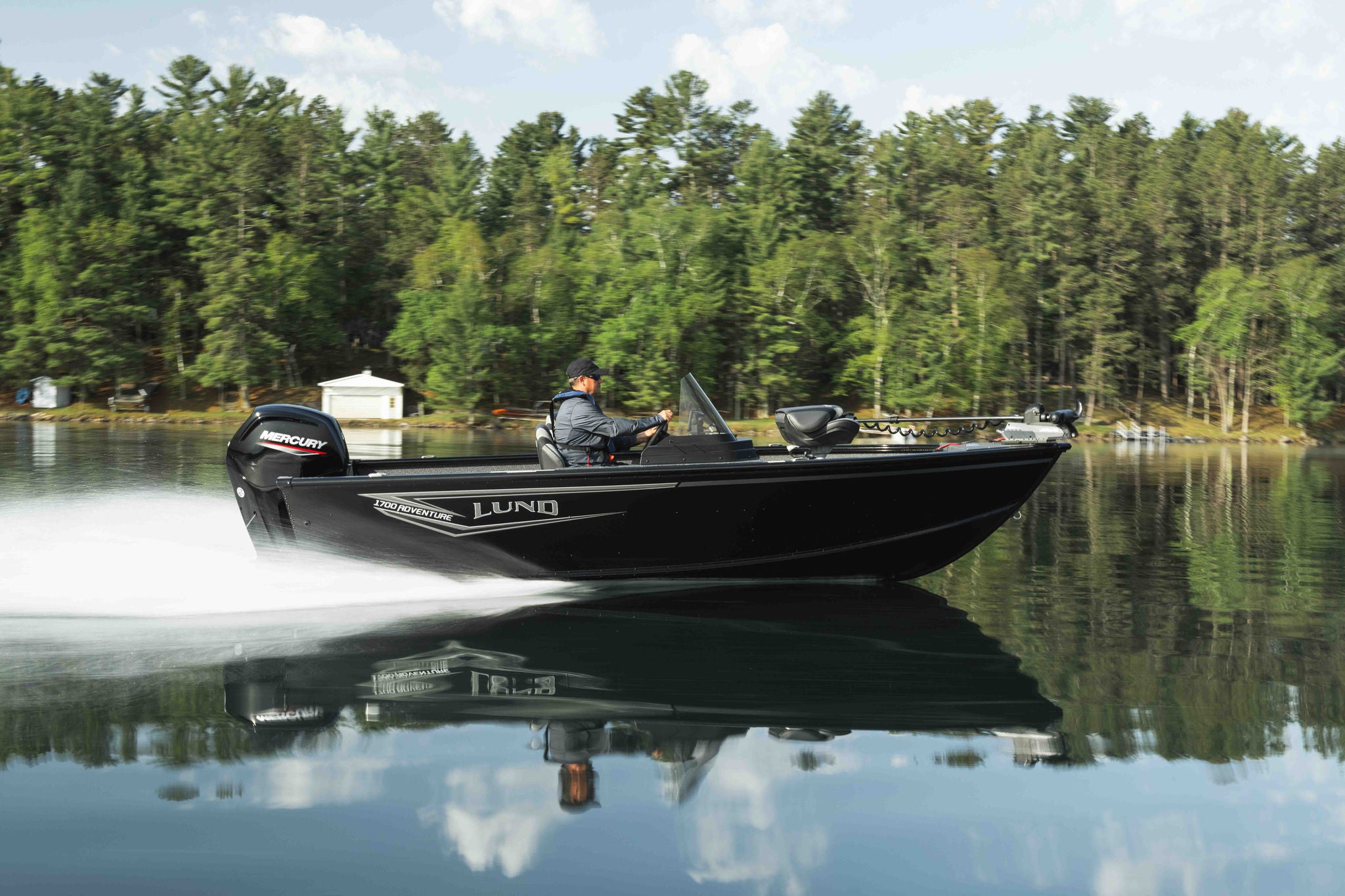 Lund adventure 1700 ss side by side running