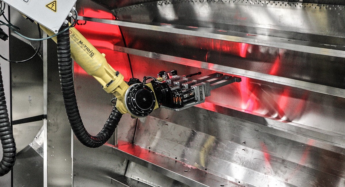 Robot construction and inspection of a boat hull