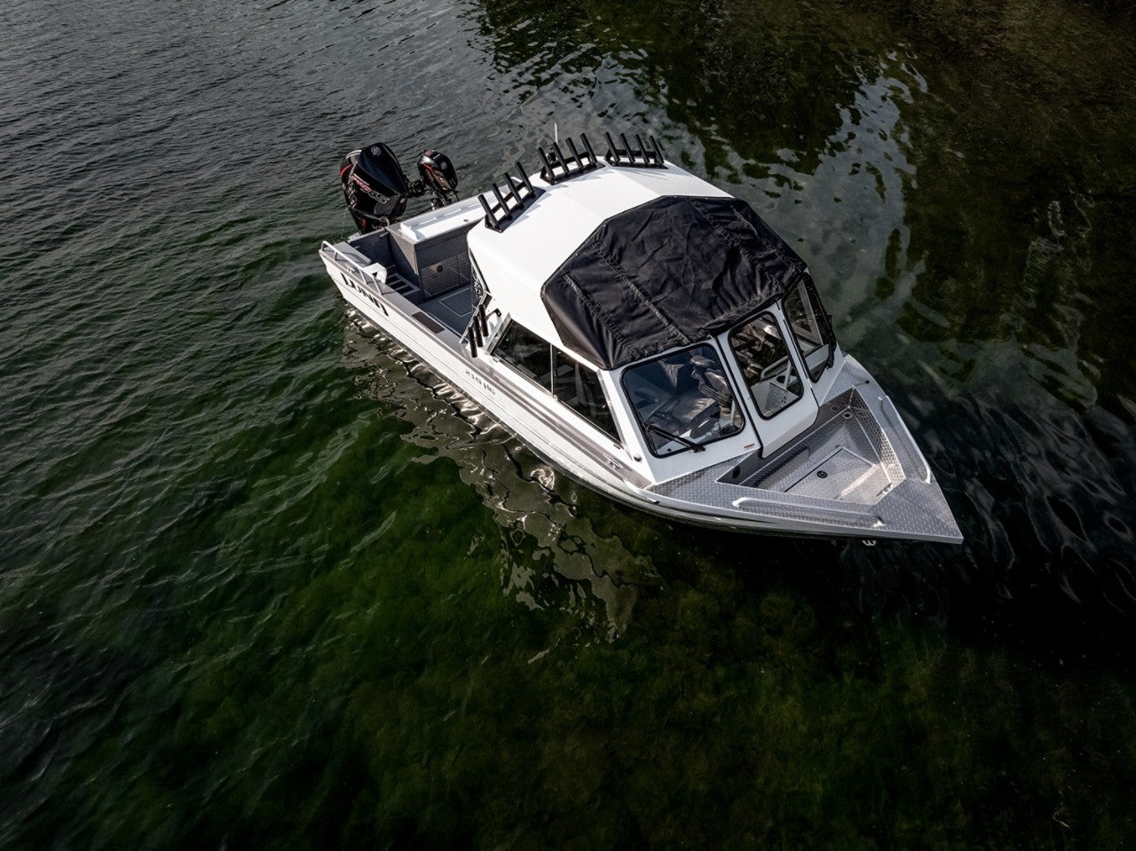 Overhead shot of a HG 210 Lund Boat