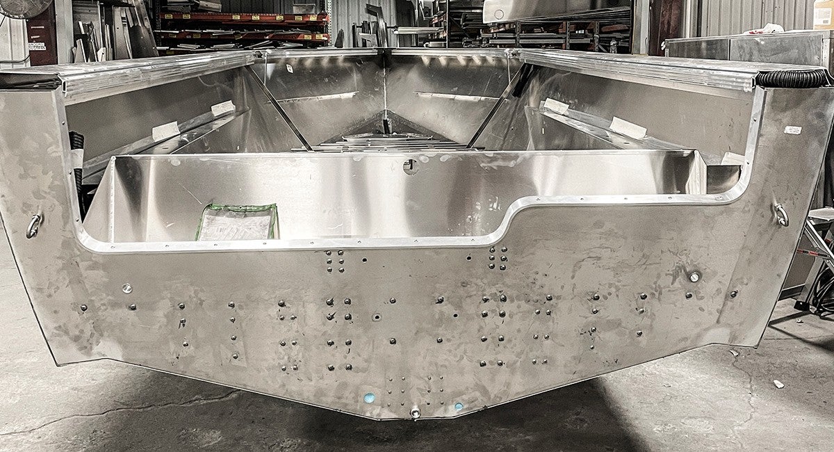 An all aluminum hull