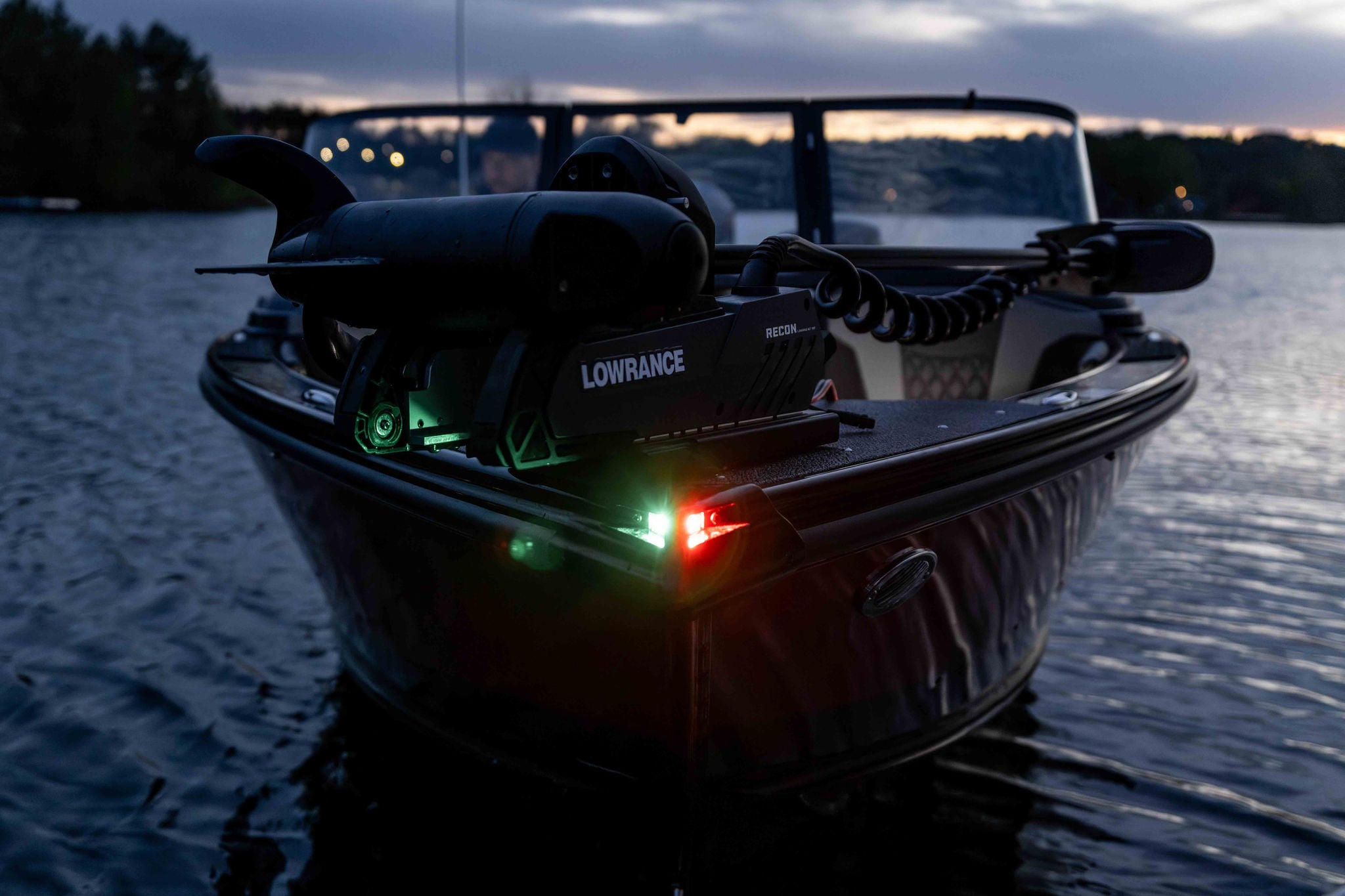 Red and Green navigation lights on a Lund 1975 Tyee