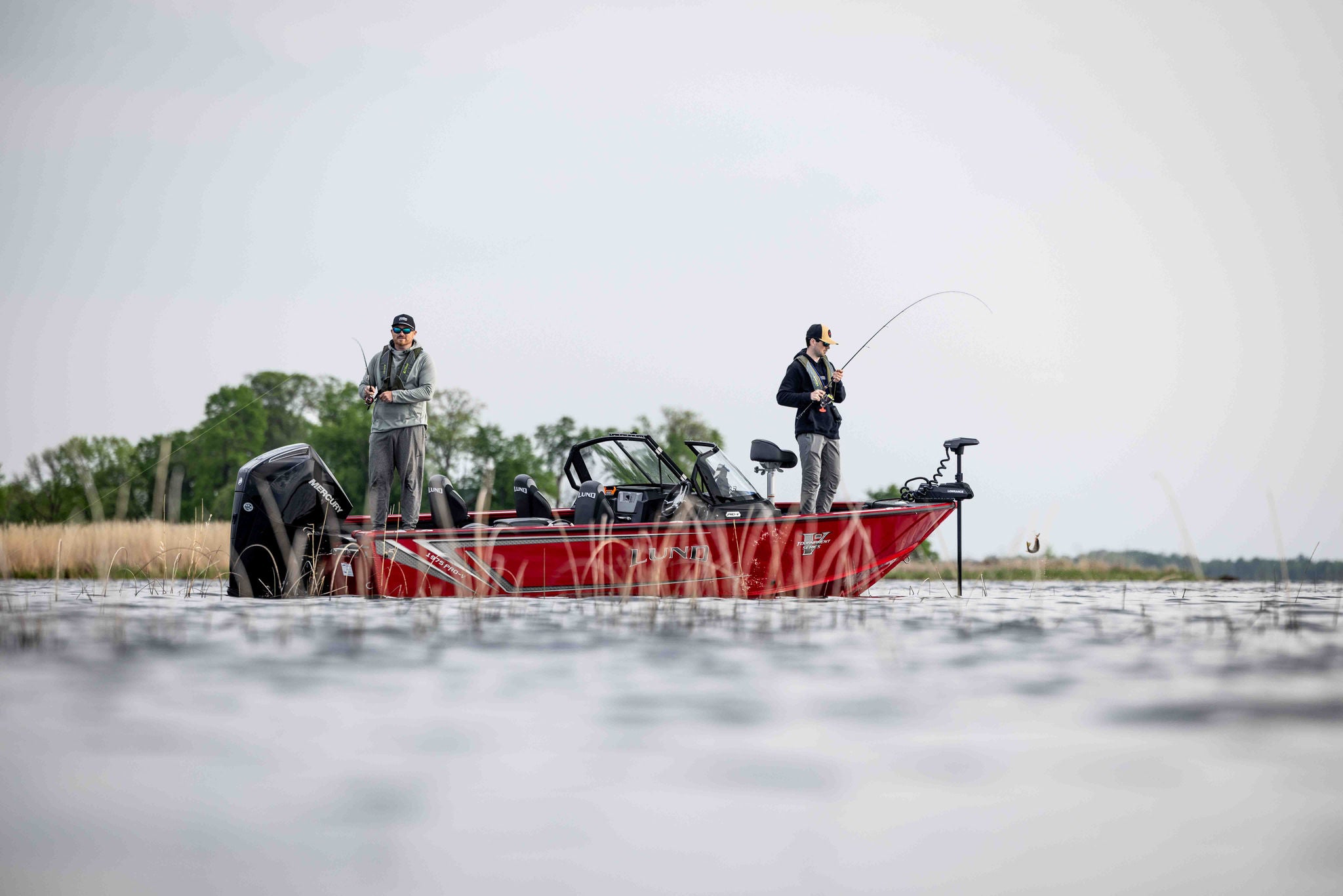 Fishing off of a Lund 1975 Pro V