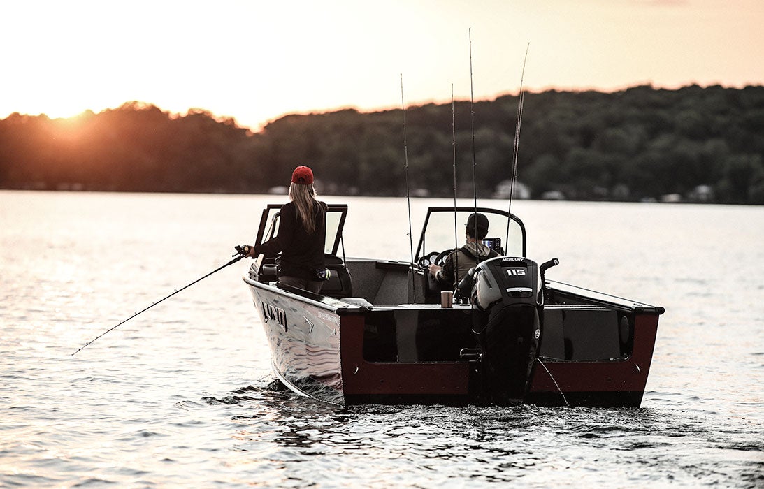 Fishing off of a Lund boat