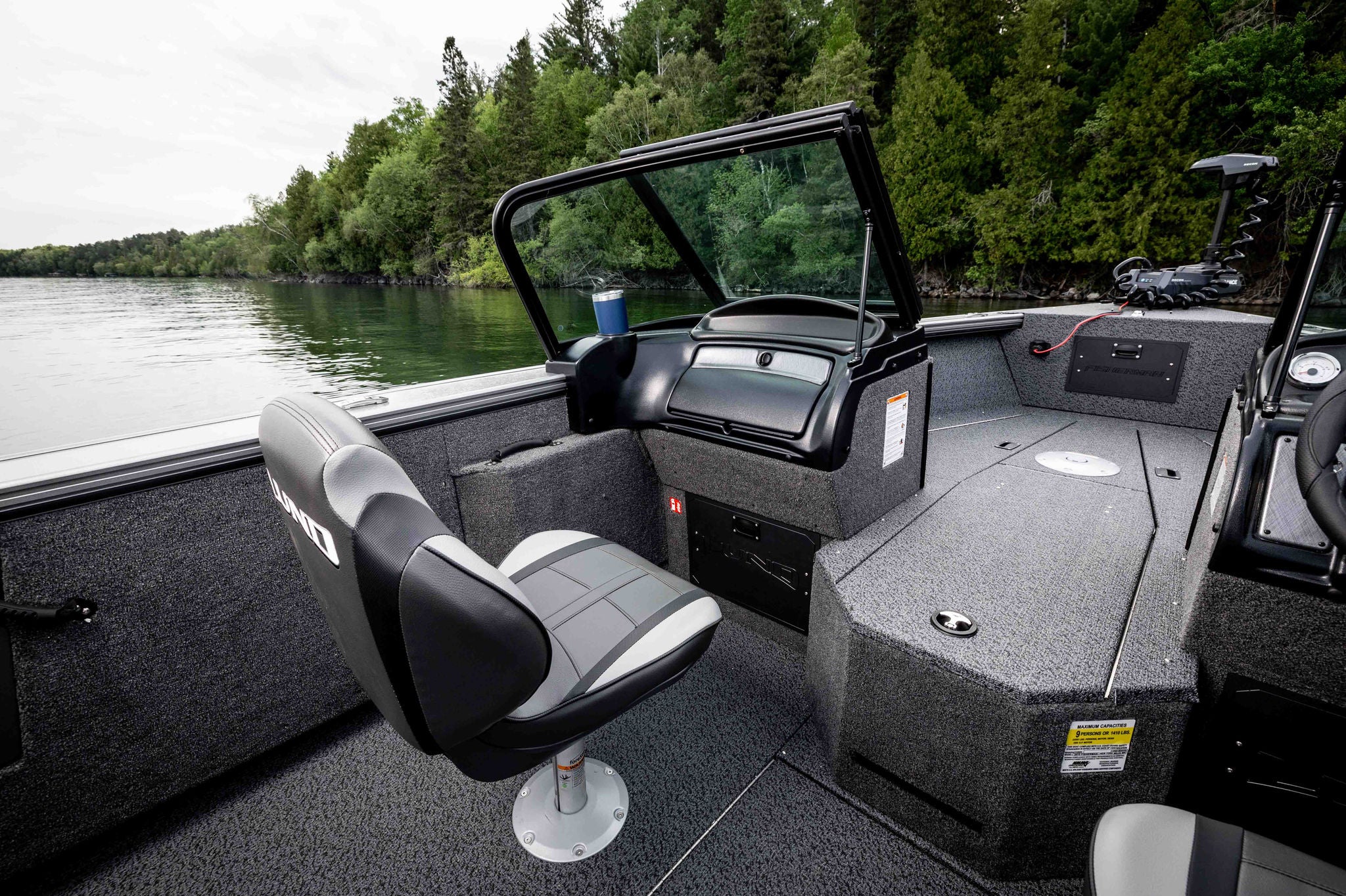 Cockpit of the Lund 2075 Fisherman