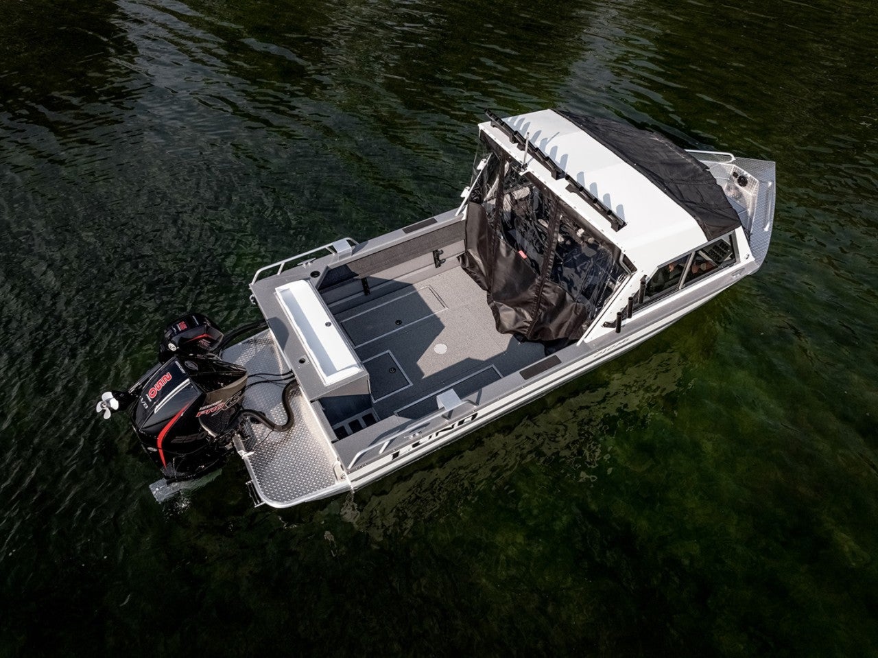Overhead shot of a HG 210 Lund Boat